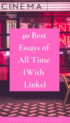 a pink sign that says 40 best ways to write all time with links