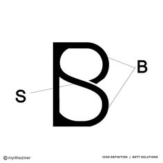 the letter b is shown in black and white