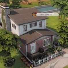 Crick Cabana Sims 4 Layout, Sims 4 Crick Cabana, Crick Cabana Sims 4, Ts4 Newcrest, Sims 3 Builds, Sims 4 Houses Patreon, Sims Newcrest