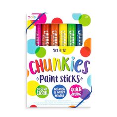 set of four chunkies paint sticks in assorted colors