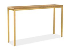 a long wooden table with two legs