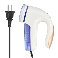 an electric hair dryer is plugged into a cord