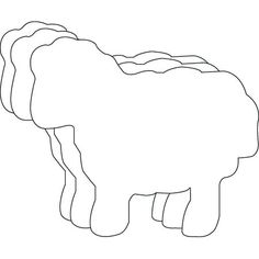 the outline of a sheep on a white background