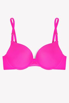 Hey bombshell, this is our most extreme push-up bra. The Smart&Sexy Add 2 Cup Sizes Push-Up Bra is designed with molded push-up padding to add two full cup sizes instantly! Double bump technology lifts you upward and inward adding volume and cleavage to your silhouette. This bra sculpts and highlights your new-found cleavage with its sexy plunge neckline, perfect under your favorite low-cut tops. Adds 2 cup sizes instantly! This bombshell bra with molded double bump, push-up padding lifts you up Push Up Pads, Low Cut Top, Plus Size Bra, Push Up Bra, Plunging Neckline, Low Cut, Push Up, Tights, Bra