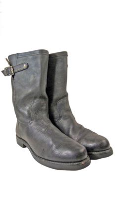 Motorcycle Boots Price: $189 Frye's Engineer boot offers classic styling with adjustable buckled straps at the top of the shaft. Frye Engineer Boots, Black Motorcycle