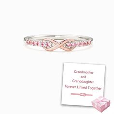 PRICES MAY VARY. 【Grandma & Granddaughter Gifts】: This exquisite Infinity Ring symbolizes the eternal love and strong bond between a grandmother and her granddaughter. Designed in the shape of an infinity knot, it represents their unbreakable connection and serves as a beautiful reminder that their love will last forever. 【Cubic Zirconia Brilliance】: Crafted with the highest grade Cubic Zirconia, this Infinity Ring sparkles just like real diamonds. The shimmering gemstones adorn the ring, adding Rings For My Daughter, Rings For Daughter, Jewelry For Granddaughter, Grandmother And Granddaughter, Grandma Granddaughter, Meaningful Rings, Grandmother Granddaughter, Infinity Rings, Infinity Knot