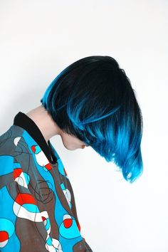 Blue Hair Short Hair Color, Pastel Hair, Dye My Hair, Hair Envy, Grunge Hair, Green Hair, Pretty Hairstyles, Blue Hair