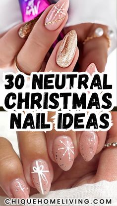 Want a chic and timeless look this holiday season? These 30 best neutral Christmas nail ideas are perfect for adding a touch of sophistication to your festive style! From soft beige and creamy ivory to elegant taupe and subtle shimmer, these neutral nail designs bring a classy twist to your holiday nails. Think frosty white snowflakes, delicate gold accents, and subtle glitter tips that add just the right amount of holiday sparkle without being over the top. Christmas Nail Neutral, Acrylic Nail Designs December, Holiday 2024 Nail Trends, Christmas Nails Short Neutral, December Neutral Nails, December Nails Not Christmas, Neutral Holiday Nails Square, Simple Nails Design Christmas, Nude Festive Nails