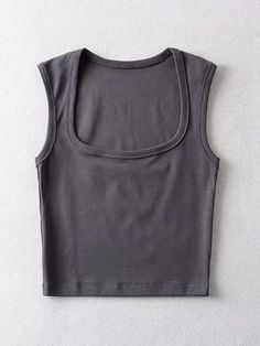 Tank Tops Not Cropped, Tank Tops Square Neck, Textured Tops Women, Fall Tops 2023, Square Neck Tank Top Outfit, Stretch Tank Top, Square Neck Top Pattern Sewing, Cute Basic Tops, Basic Tank Top Outfit