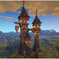 Minecraft Medieval Tower, House Ideas For Minecraft, Ideas For Minecraft, Wizard Tower, Minecraft House Ideas, Houses Minecraft, Minecraft Steampunk, Viking House, Medieval Tower