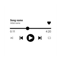 a music player's name is shown on the screen, and it appears to be an arrow