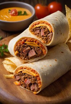 Ingredients:  For the Beef: 1 lb ground beef 1 packet taco seasoning mix 1/4 cup water For the Wraps: Easy Nacho Cheese, Vegetarian Substitutes, Easy Nachos, Beef Wraps, Nachos Beef, Nacho Cheese Sauce, Nacho Cheese, Game Day Snacks, Quick Lunches