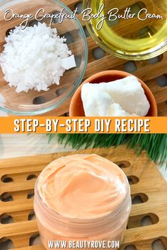 Diy Body Cream Recipes, Body Butter Recipe Whipped, Diy Body Cream, Emulsified Body Butter, Body Cream Recipe, Diy Lotion Recipe, Body Oil Diy, Diy Body Butter Recipes, Homemade Lotion Recipe