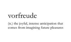 the words vofreude are written in black and white on a white background