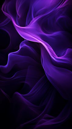 an abstract purple and black background with wavy lines on the bottom right corner, as if it is blowing in the wind