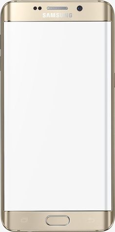 an image of the back side of a gold samsung galaxy s6 with white screen