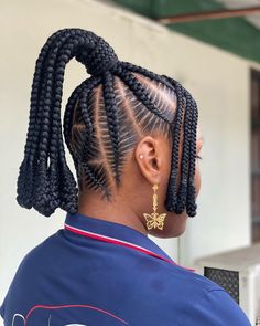 Cornrow Ponytail, Feed In Braids Hairstyles, Bantu Knots, Braided Ponytail Hairstyles, Short Braids, Pretty Braided Hairstyles