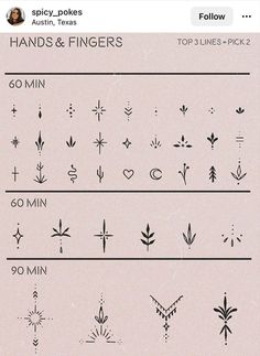 an iphone screen showing the symbols for different types of tattoos