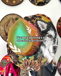 there are many plates with different designs on them that say i've been painting a lot of sewndogs recently