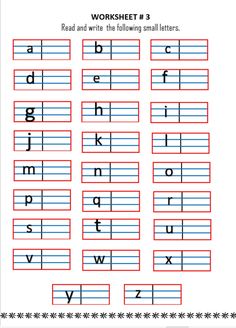 the worksheet is filled with letters and numbers to help students learn how to read them