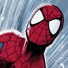 a drawing of a spider - man in the rain with his head tilted to the side