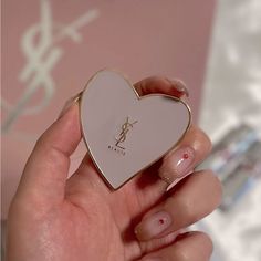 Authentic Ysl Beauty Gift Pink Enamel Heart Shaped Mirror Brand New In Packaging Pr Gifts, Makeup Ysl, Heart Shaped Mirror, Saint Laurent Makeup, Ysl Makeup, Yves Saint Laurent Makeup, Heart Mirror, Shaped Mirror, Mirror Color