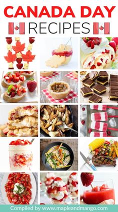 canada day recipes collage with text overlay