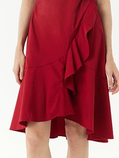 V-Neck Ruffle Cotton Midi DressGoodsNo: 124R4K460• Fit Type: Fit• Elastic: Micro-elastic• Thickness: ModerateMaterialsShell:60%Cotton 38%Polyester 2%ElastaneSuggest Wash dark and light-colored clothes separatelyWashing• Machine wash coldnormal cycle• Do not bleach• Do not tumble dry• Line dry• Cool iron• Do not dry-clean Modern Cheongsam, Custom Size Dresses, Multi Dress, Red S, Long Sleeve Short Dress, Cotton Midi Dress, Red Midi Dress, Neck Ruffle, Long Sleeve Maxi Dress