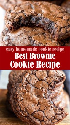 Best Brownie Cookie Recipe Cookies Without Chocolate Chips, Brownie Cookies From Scratch, Cookies Without Chocolate, Homemade Cookie Recipe, Brownie Cookie Recipe, Brownie Mix Cookies, Homemade Cookie