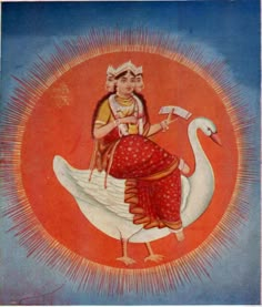 Gayatri Mata, Saraswati Art, Radha Krishna Dress, Ma Saraswati, Goddess Gayatri, Deities Art, Krishna Dress, Gayatri Devi, Devi Maa