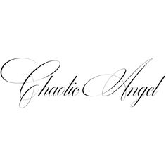 the word charlotte angel written in cursive writing