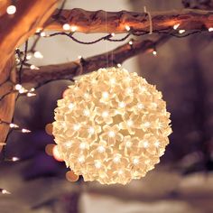 PRICES MAY VARY. Sphere Light - This Christmas ornament is made from high quality plastic, dotted with 150 mini bulbs in warm white color, creating a warm and romantic atmosphere for your space. The diameter of the light ball is 6.69 inch / 17 cm, length of the power cord and hanging thread are both 30cm, very suitable to hang anywhere. Cherry Blossom Shape - There are many cherry blossoms on the surface of the ball light. It will be very attractive and beautiful when the warm white light is tur Light Up Ornaments, Diy Christmas Sphere Lights, Orb Light Tree, Light Balls Christmas Target, Needle Felting On Styrofoam Balls, Battery Powered Christmas Lights, Led Ball Lights, Christmas Window Lights, Sphere Light