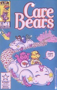 care bears comic book cover with cartoon characters