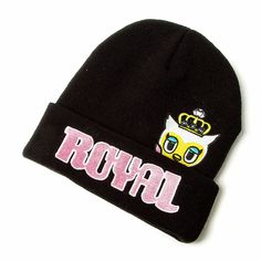 BRAND NEW ITEM.....GET YOURS TODAY.....!!!!!!! ♥ Product Description ♥ Get a royal look. This black knit beanie hat from Neon Star by tokidoki features Fancy the owl and the word "Royal" spelled out in pink letters. 8"L 100% Acrylic Hand wash cold Imported ♥ Shipping ♥ Items ship within 1 business day upon receipt of payment. Shipping charges are based on rates provided by USPS. We will happily combine shipping on purchases made on the same invoice.♪ International Buyers: Import duties and charg Trendy One-size Bonnet Cap, Trendy Adjustable Beanie For Streetwear, Black Acrylic Hat For Streetwear, Trendy One-size Hat For Streetwear, Trendy One-size Acrylic Hat, Trendy One Size Acrylic Hat, Trendy Acrylic Hat One Size, Black Novelty Beanie Hat, Black Novelty Beanie For Winter