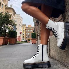 #ad Top Seller for Dr. Martens Women's Jadon Platform Quad Retro White Smooth Leather, Fashion Women's Shoes Jadon Platform Boots, Red Doc Martens, Doc Martens Outfits, White Doc Martens, Doc Marten Boot, Dr Martens Outfit, Doc Martens Style, Dr Martens Jadon, Doc Martens Outfit