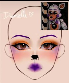 Fnaf Inspired Outfits Lolbit, Lolbit Cosplay Ideas, Fnaf Nails Ideas, Fnaf Inspired Makeup, Lolbit Cosplay, Sun Fnaf