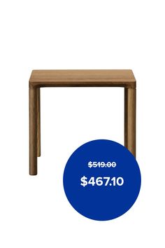 a small wooden table with a $ 467 00 price tag on it for $ 4, 600