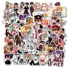 an assortment of anime stickers