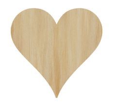 a wooden heart cut in half on a white background