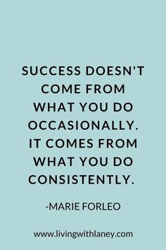 a quote from marie follelo about success