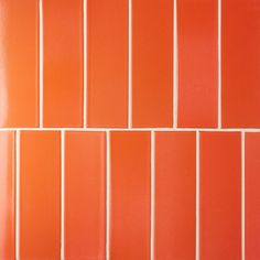 The glaze that needs no introduction. Heath Orange is warm, strong, and so damn cool. Sold individually. Up to 6 tile samples may be ordered online. Glaze sample out of stock? Don't worry—all of our tile is made to order for every project. Heath Ceramics Tile Bathroom, White Tiles Orange Grout, Orange And Green Tiles, Orange Tiles Texture, Orange Tile, Heath Tile, Orange Tiles, Cardboard Recycling, Rectangle Tiles