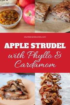 apple strudel with phyllo & cardamon is an easy and delicious dessert