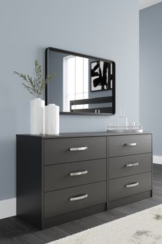 Finch Black Dresser - Ornate Home Black Dressers, Six Drawer Dresser, Bedroom Vanity, Furniture Market, Ornate Furniture, Modern Dresser, 6 Drawer Dresser, Bedroom Dressers, Bedroom Collection