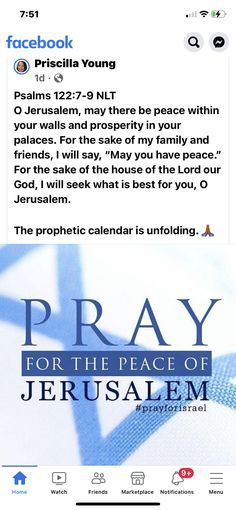 a facebook post with the message pray for the peace of jesus and an image of a star