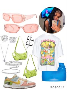 Dunk Outfit, Dope Swag Outfits, Hot Summer Outfits, Dope Swag, Baddie Outfits Ideas, Cool Braid Hairstyles, Diy Fashion Clothing