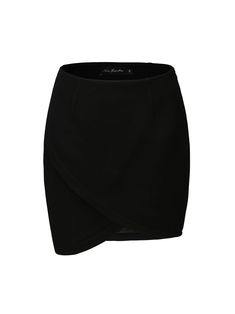 Get serious and feel sexy in The Brooke Skirt. This unique style features an asymmetrical bottom and color-blocking design that gives the skirt a playful, retro vibe. Pair it with the Brooke Suit Jacket for a power look. Irregular bottoming Color-block detail Dry clean only Chic Party Wrap Skirt, Chic High Waist Wrap Skirt For Party, Black Asymmetrical Hem Mini Skirt For Work, Black Asymmetrical Mini Skirt For Party, Black High-waist Skirt With Side Zipper, High Waist Black Skirt With Side Zipper, Asymmetrical Black Mini Skirt For Party, Chic Black Asymmetrical Mini Skirt, Trendy Mini Skirt With Side Zipper For Night Out