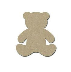 a brown teddy bear cutout on a white background