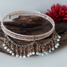 N1254 Beaded Layered Dangle Wire Choker Aprox: 15" Length 3 Layers Silvertone Draping Dangle Beads Memory Wire Fashion Jewelry Bundle & Save! Automatically Save 25% On 3+! Buy With Confidence! 1000+ Listings Available! New Items Added Weekly! Party Cohost, Posh Ambassador & Mentor With 3000+ Sales! #Jewelry #Fashion #Accessories #Beads #Women #Style #Trendy #Trend #Summer #Minimalist #Jesisfashionz #Jewelry #Runway #Diva #Everydaystyle #Simple #Modern #Beaded #Simple #Choker #Costumejewerly #Fas White Beaded Chain Choker For Party, Memory Wire Necklaces, Wire Fashion, Wire Choker, Memory Wire Jewelry, Accessories Beads, Simple Choker, New Gold Jewellery Designs, Chunky Pearls