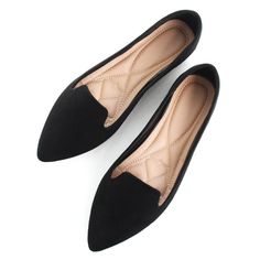 PRICES MAY VARY. Women's ballet flat shoes use soft fabric and non slip soles, making every step comfortable and stable. Women's pointed flat shoes feature upgraded and thickened latex insoles, providing you with an ultimate comfortable walking experience. Solid color flats are made in 7 classic colors and can be paired with various styles, making them a must-have for your wardrobe. Women Classic Cute Slip-On Ballet Flats are suitable for business, party, weddings and festivals. You can wear the Flat Fall Shoes, Flats Shoes Black, Flats For Short Women, Business Flats Women, Flats For Dresses, Best Dress Shoes, Business Flats, Pointed Flats Shoes, Fall Flats