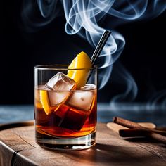 Smoked Rum Old Fashioned, Smoky and sweet twist on the classic Old Fashioned cocktail Rum Old Fashioned, Classic Old Fashioned, Aged Rum, Angostura Bitters, Dark Rum, Old Fashioned Cocktail, Cocktail Menu, Food Pairings, Simple Syrup